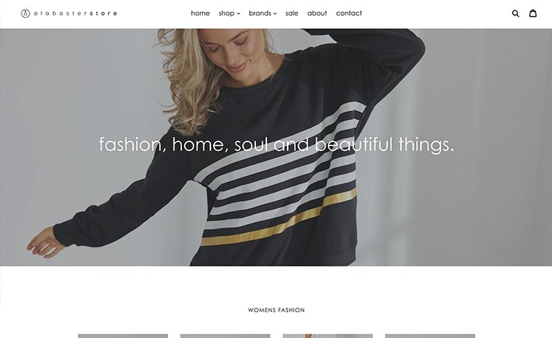 Alabaster Shopify Website Design